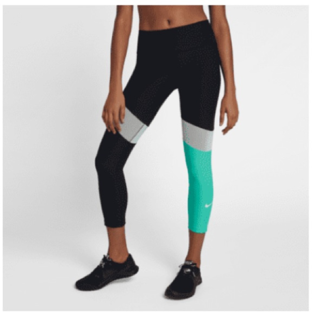 Nike Black and Aqua Leggings